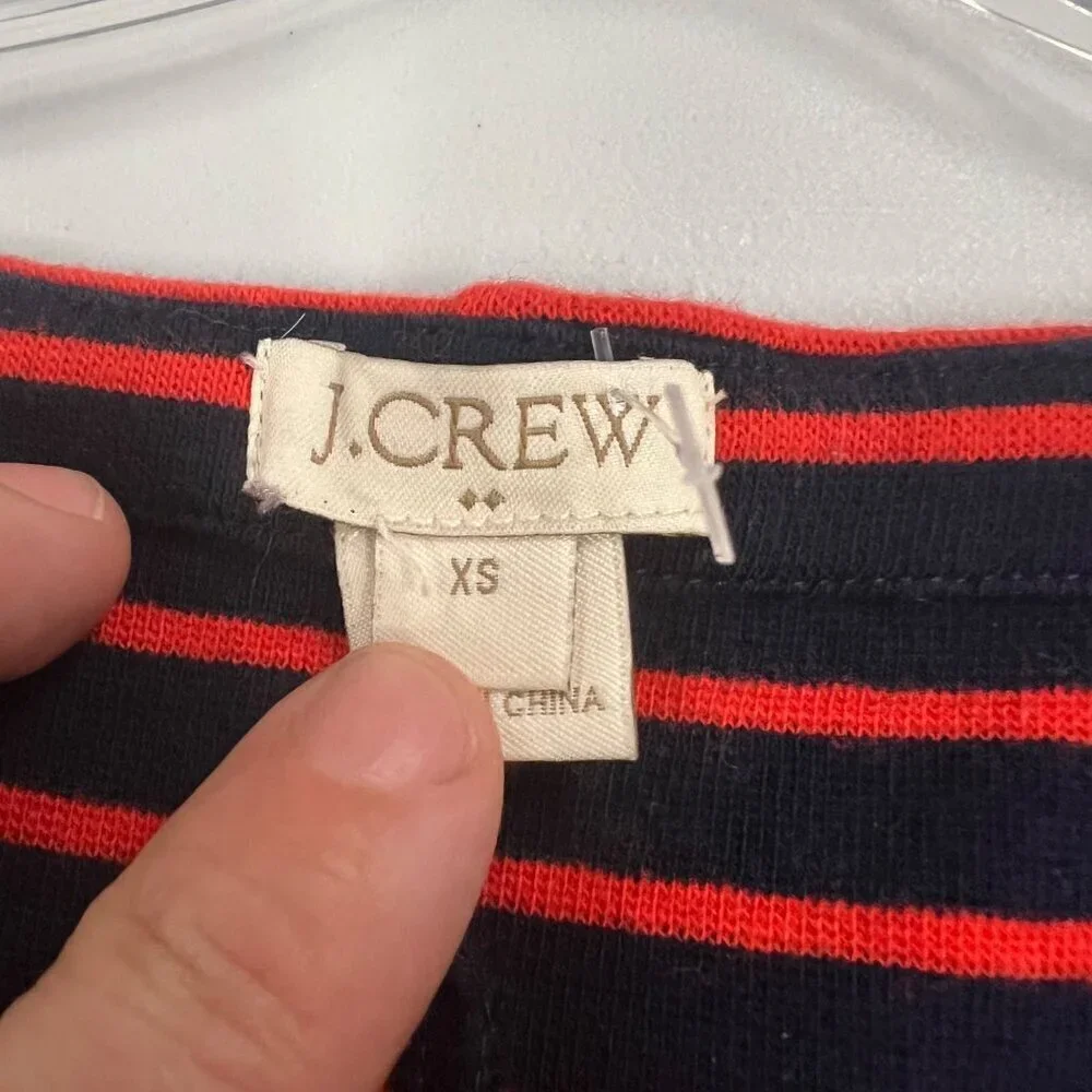 J.Crew Women's Striped Shift Dress Navy/Orange Size XS